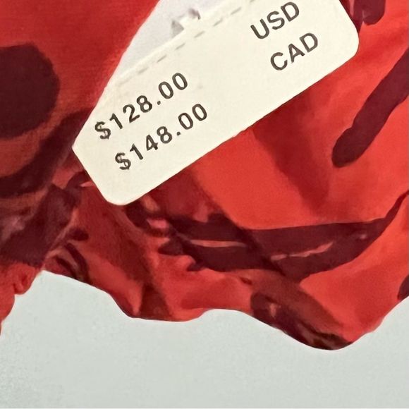 By Anthropologie Beaded Skirt Set Orange Rust Tropical Print NWT - Picture 15 of 15